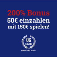 OG Casino | Holen Sie sich 50 Freispiele ohne Einzahlung!