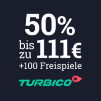 Turbico Online Spielbank | Willkommenspaket bis zu 333€ und 100 Freispiele